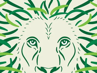 Lion africa animal branding color design flat green icon illustration illustrator king lion logo safari vector