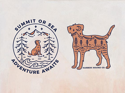 Illustrations for Harbor Hound Co. (Clothing) adobe illustrator adobe photoshop branding design flat icon illustration logo typography vector