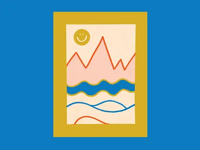 Blanket 2/3 artist blanket boston chandoodles contest design designer designs doodle illustration illustrator mountains slowdown studio smiley face