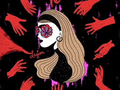 LEGION character design drawing illustration legion line art marvel poster