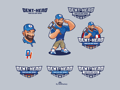 Dent Hero Brand Identity brand identity cartoon logo character design corporate character corporate illustration corporate mascot illustrative logo logo design mascot mascot character mascot design mascot logo