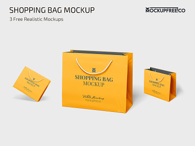 Free Shopping Bag Mockup bag bags mockup mockups paper photoshop psd shopping template templates