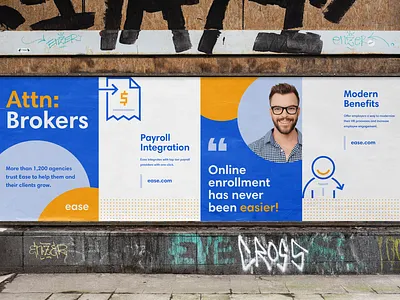 Ease Posters brand brand identity branding broker healthcare icon icons logo modern tech