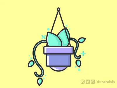 Hanging Plant design flat design flowerpot green greenhouse hanging plant illustration ivy minimal plant pot potted plant sparkle sparkles succulent terrarium vector vector art wallpaper wallpaper design