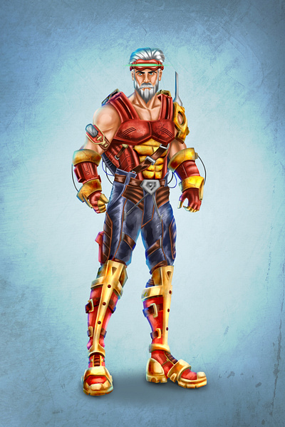 Cyber Mechanic character advertising avatar cardgame characterdesign comics design digitalpainting games graphic design illustration