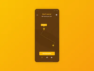 🐶 UX Design | Pet location tracker animal app brown cat dailyui dailyuichallenge design dog gps location location tracker mobile orange pet runaway ui ui design ux ux design yellow
