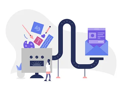 Website Illustration for MailMi adobe illustrator flat illustration minimal vector vector illustration website illustration