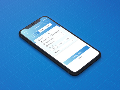 iPhone X Flight Search app dailyui design flight search illustration minimal search sketch ui ux