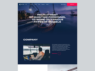 Recruiting agency sailors corporate layout ui ux web webdesign