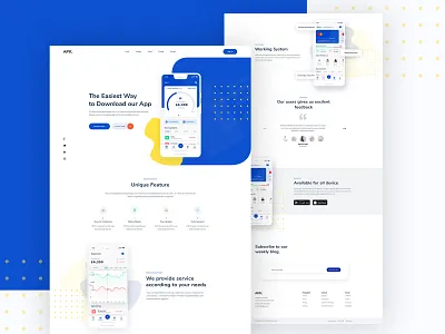 Landing Page -Apk 2019 trend agency app app design app landing page clean clean app creative design digital header homepage homepage design interface landing minimal ui web webdesign website