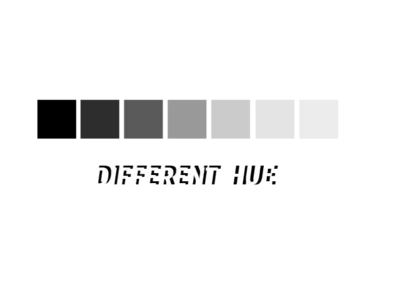 Different Hue (Rebrand ) branding clean design flat icon identity logo minimal typography vector