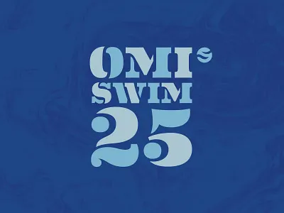 Omi Swim 25 annual eames logo marble omi race shirt shirtdesign stencil swim texture water wave