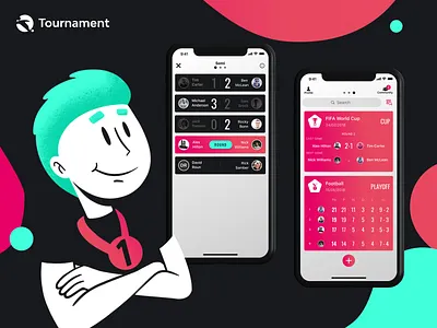 Tournament Mobile App animation app branding design fifa figma football football app icon identity illustration illustrator ios logo mobile sketch sport app tournament ui ux