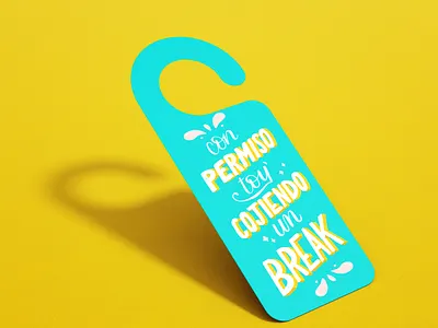 Break - Lettering door sign calligraphy design door door sign graphic design lettering mockup