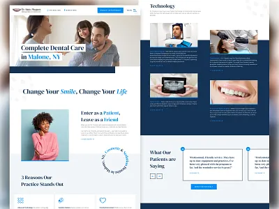 Work in Progress for a Malone, NY Dental Office dental dental care dentist dentistry design figma health health care medical medical care modern ui ux web website