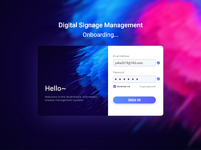 Background login interface backstage software ui