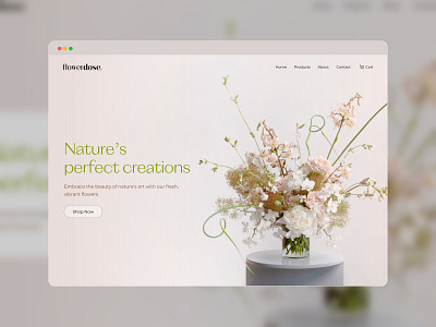 Flowerdose - Header exploration banner design ecommerce florist flower header minimal ui ux web website website design