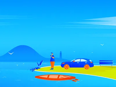 Self-driving travelling ui 插图 设计