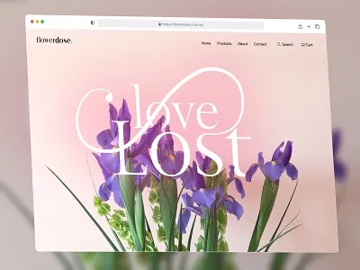 Flowerdose - Header exploration banner design ecommerce florist flower header minimal ui ux web website website design