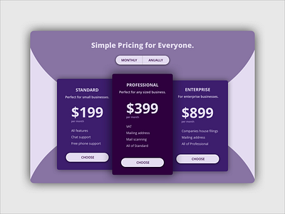 Pricing for Everyone branding clean design flat minimal ui ux vector web