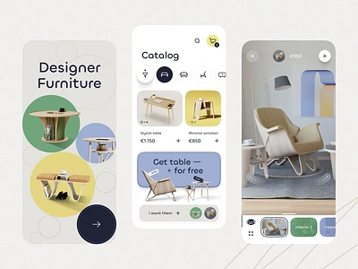 Furniture Ecommerce App - Mobile app app app design e commerce e commerce app e commerce design ecommerce furniture furniture app furniture store mobile app mobile app design mobile design mobile ui onlineshop shop