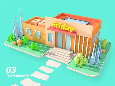 Friday c4d clean design