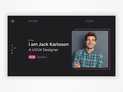 Portfolio Header of landing page 2019 trend agency business portfolio corporate freelancer home page landing page minimal onepage personal portfolio portfolio product design service portfolio ui ux work portfolio