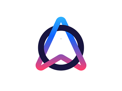 AO clean golden ratio gradient icon illustration illustrator logo