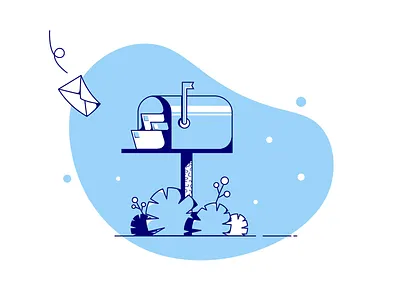 New Shot - 07/12/2019 at 06:31 AM design drawing email illustration mail mailbox message plant