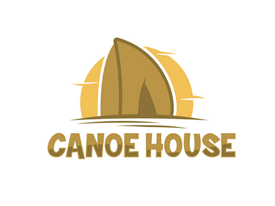 Canoe House Logo cafe cartoon classic design logo simple