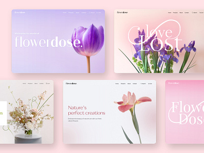 Flowerdose - Header exploration banner design ecommerce exploration florist flower header minimal ui ux web website design