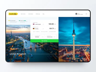 International Money Transfers money remittance send transfer ui ux web