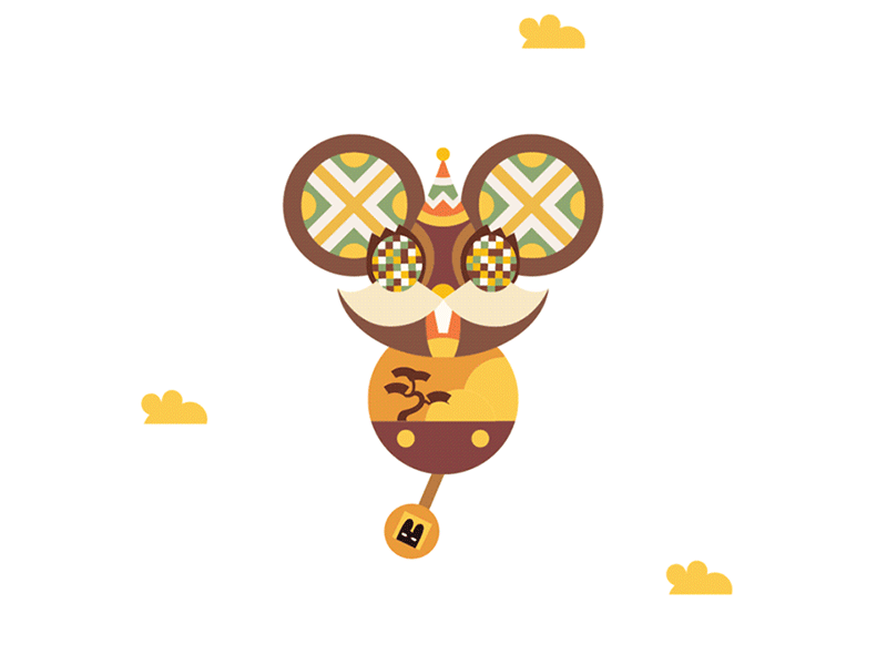 Chinese zodiac - mouse 2d 2danimation animal branding chinese culture chinese new year ckock mouse rabbitpoop vector zodiac sign