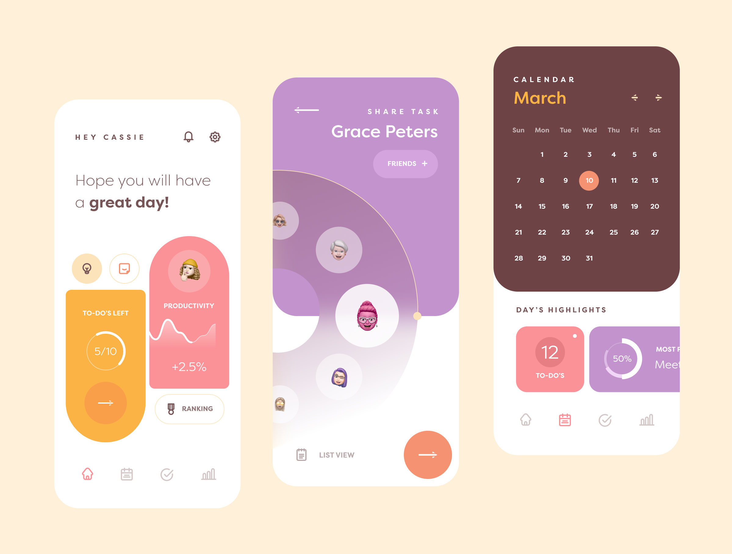 Task Manager Mobile App app clean design flat mobile ui ux