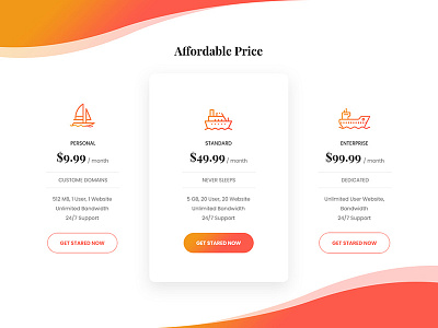 Affordable Price creative design designinspiration illustration inspiration plan pricing template ui ux web design