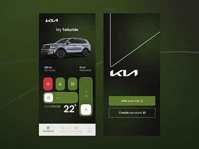 KIA Dark Mode animation appdesign interaction design interactiondesign interface logo minimaldesign ui uidesign ux uxdesign