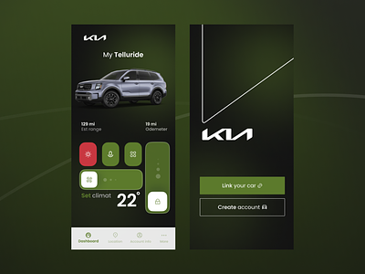 KIA Dark Mode animation appdesign interaction design interactiondesign interface logo minimaldesign ui uidesign ux uxdesign