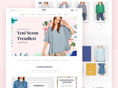 Monadellaa collection commerce design fashion home layout light nature page shop shopping store web