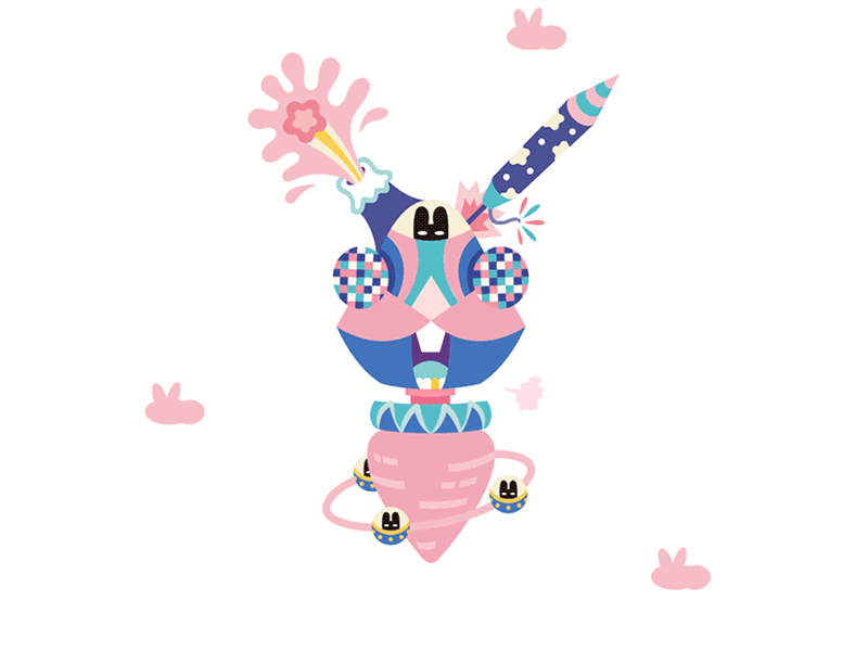 Chinese zodiac - Rabbit 2d 2danimation animal chinese culture chinese new year illustration rabbit rabbitpoop vector zodiac sign