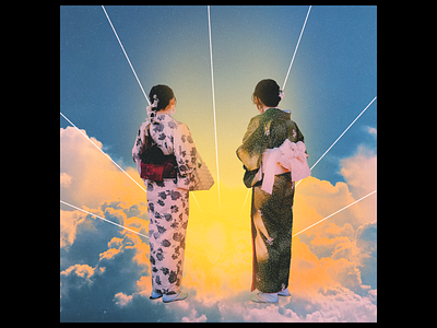Ex.329 album art bright cd cover gradient japan kimono lp music new year rays sky sleeve sun vinyl