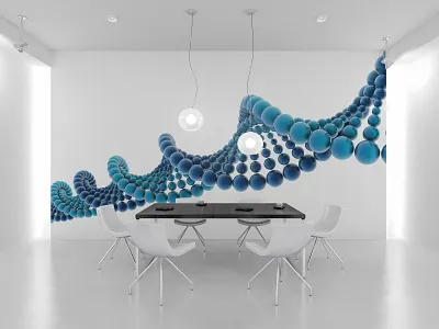 3D DNA Wall Art Design branding commercial art graphic design promotional design