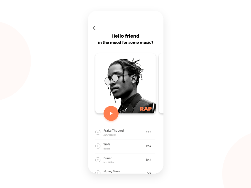 Music app concept animation animation gif music principle ui