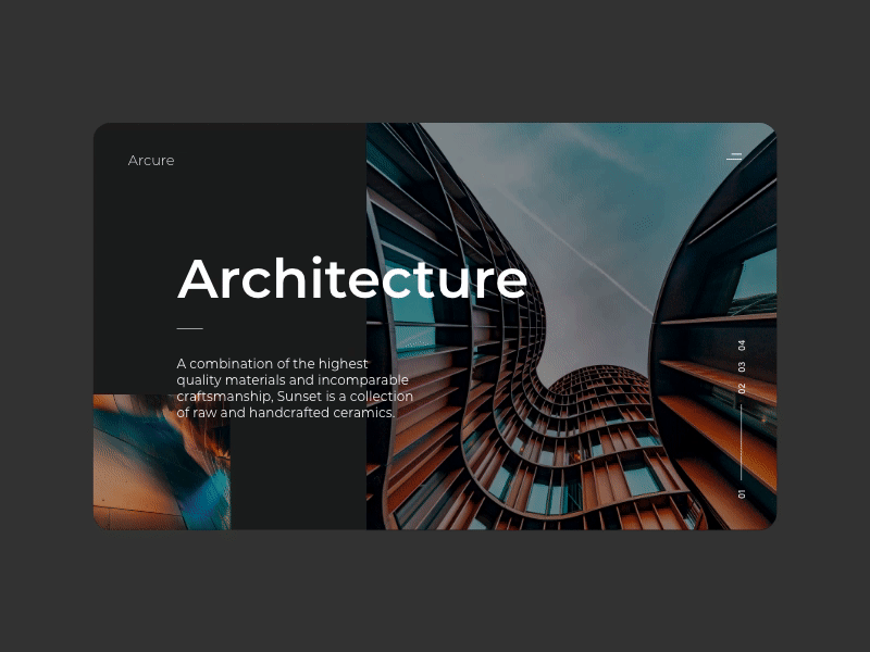 Architecture Desktop Concept adobe adobe xd animation architecture building concept design hero image ui ux web website xd