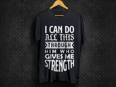 Strangth Typhograpy Black T Shirt Design bulk tshirt march by amazon strangth tshirt tshirt art tshirtdesign tshirts type typography