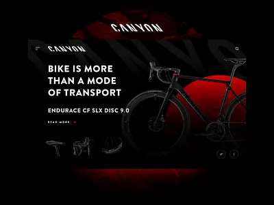 Canyon Bike bike canyon homepage landing ui