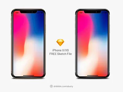 Free iPhone X/XS Realistic Mockup Sketch download free iphone iphone x iphone xs mobile mockup sketch ui ux