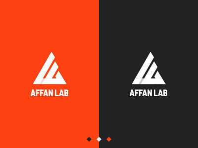 Affan Lab - Agency Logo abstract logo agency black branding clean design lab logo logo design minimal minimalist orange type typography