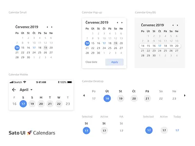 Sato UI 🚀Date Picker & Calendar appointment appointment booking booking app calendar calendar app date date picker date selector design app design system mobile app month popup product design sato ui ui ui design ui details ui elements