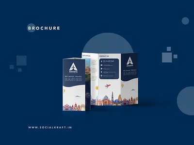 Brochure- Travel Agency -Ananya Travel World blue brand branding brochure brochure design business catalogue clean clothing fashion graphicdesign information magazine modern portfolio portfolio template travel agency