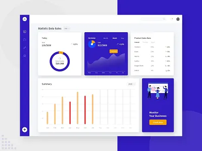 Sales Dashboard branding dashboad design icon illustration logo minimal ui ux